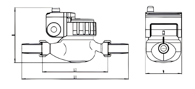 LXSFW Wc Non Magnetic Smart Water Meter Dimension LXSFW Wc Non Magnetic Smart Water Meter Dimension